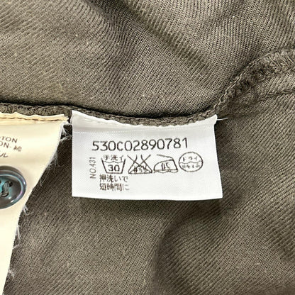 MARTIN MARGIELA 02AW Cotton Rayon Flap Shirt Khaki Size 1