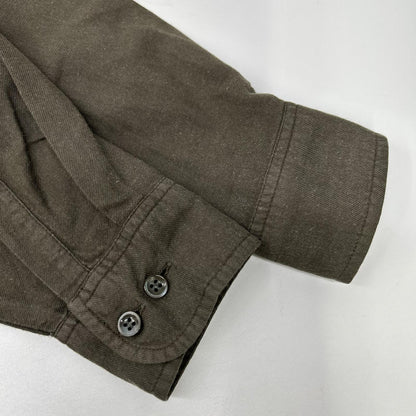 MARTIN MARGIELA 02AW Cotton Rayon Flap Shirt Khaki Size 1