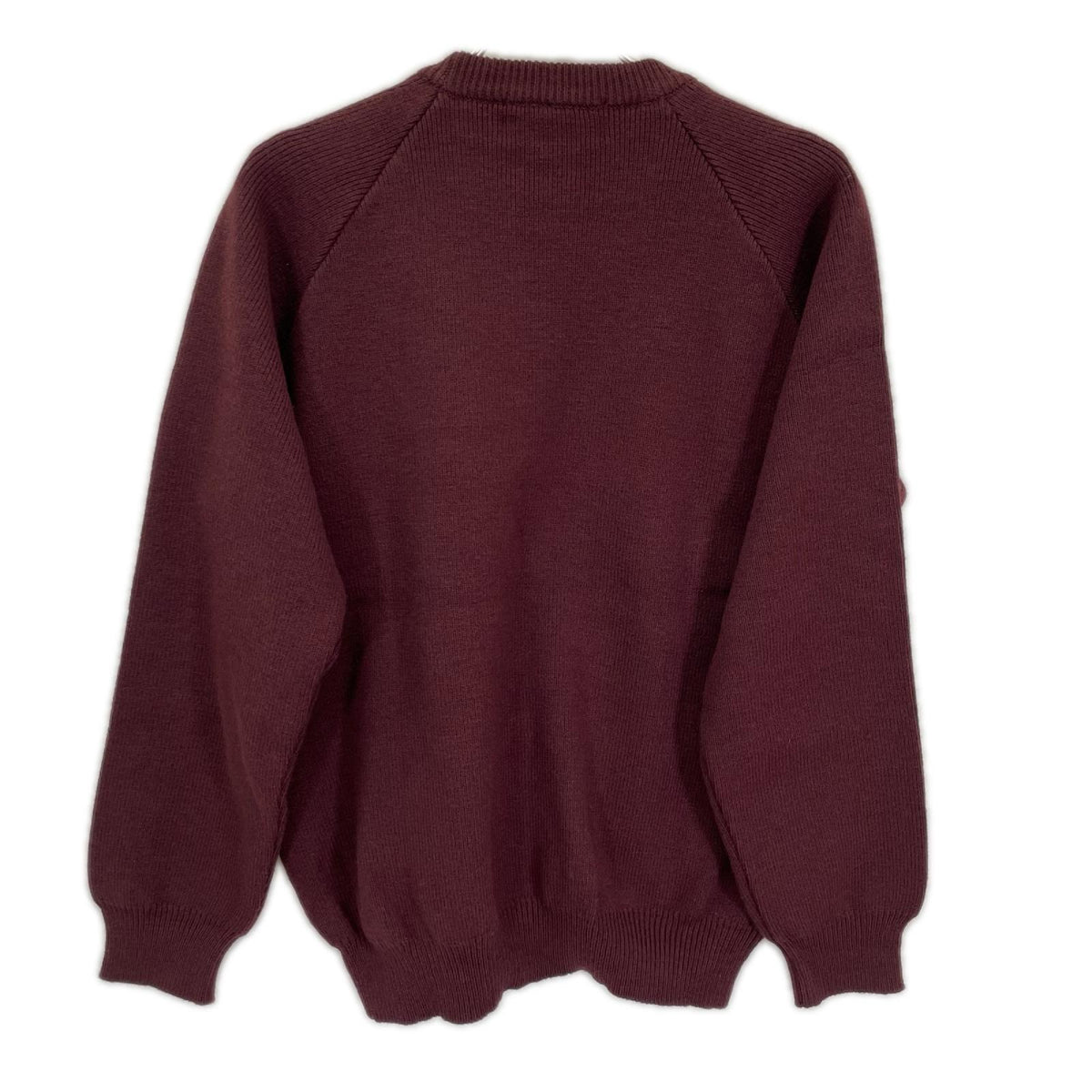 CDG 24AW Burgundy Print Acrylic Crewneck Sweater Size XXL