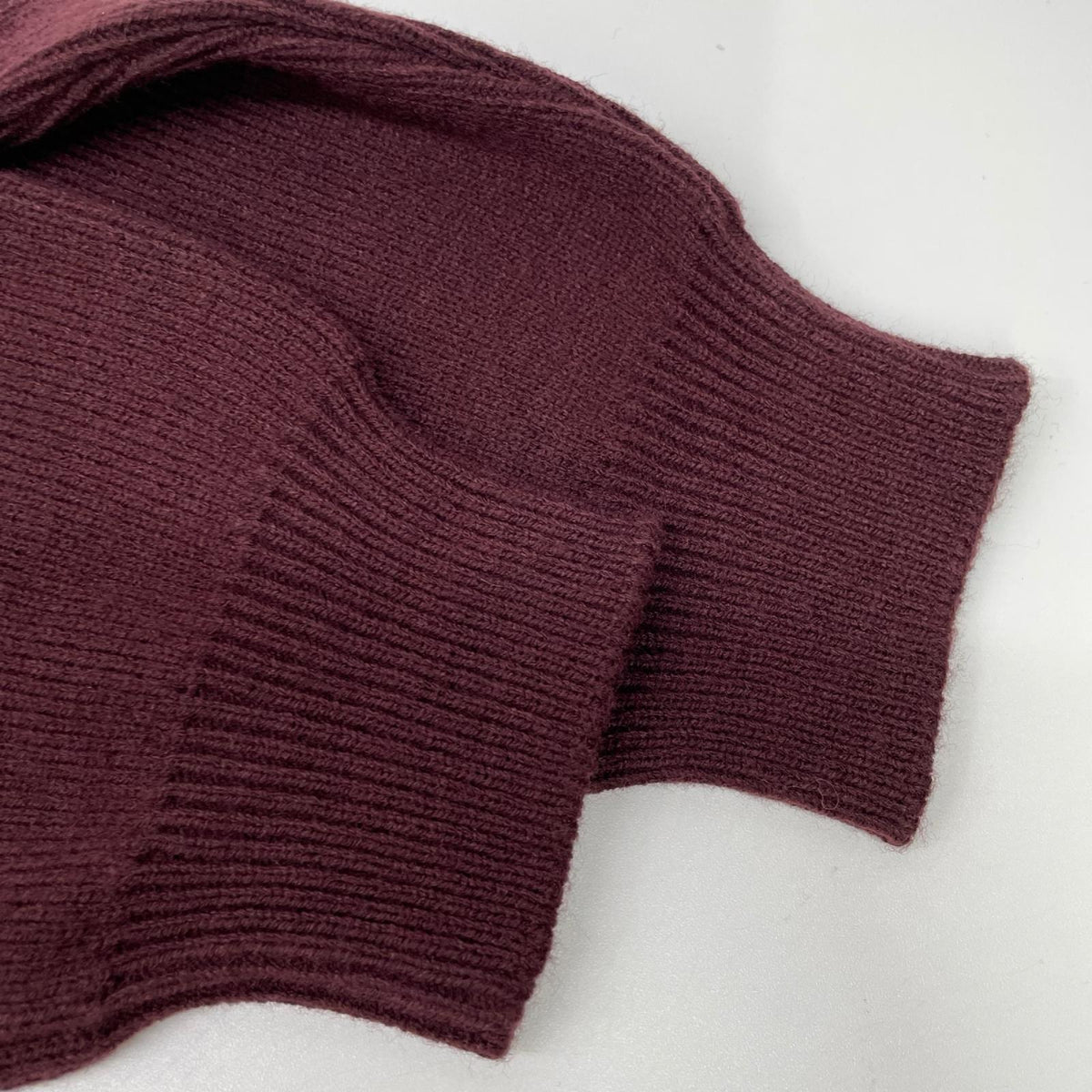 CDG 24AW Burgundy Print Acrylic Crewneck Sweater Size XXL