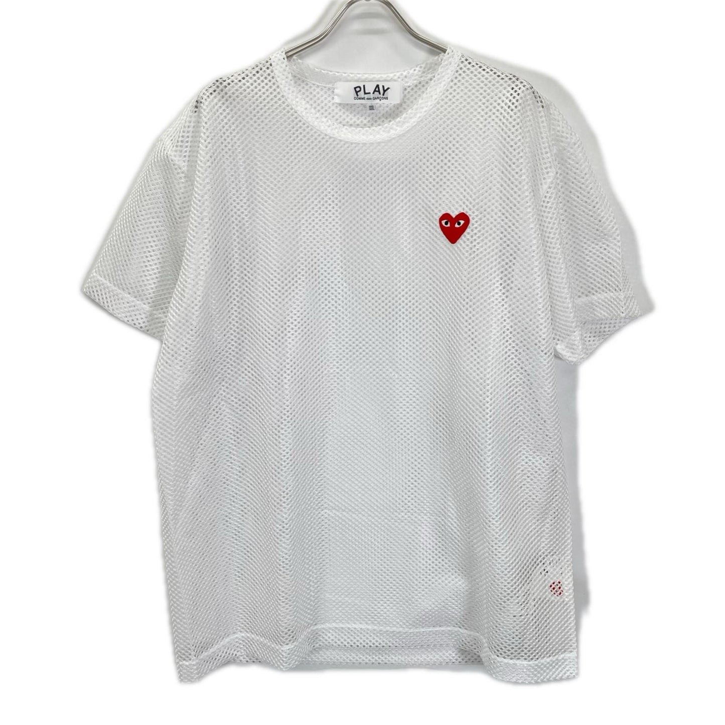 PLAYCOMMEdesGARCONS 26SS Red Emblem T-Shirt White Size XXL