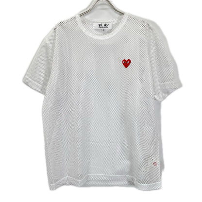 PLAYCOMMEdesGARCONS 26SS Red Emblem T-Shirt White Size XXL