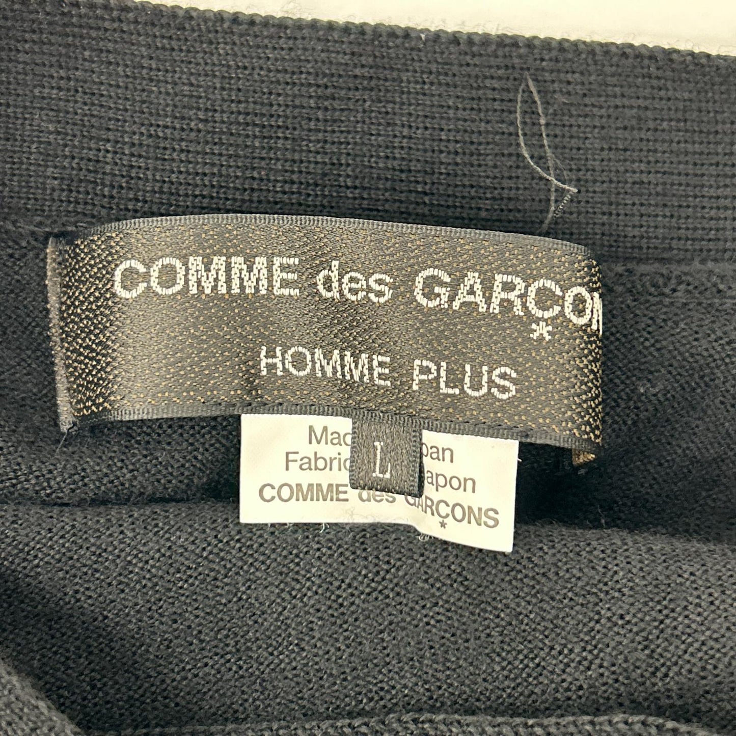 COMMEdesGARCONS HOMME PLUS SS24 Wool Knit Vest Size L