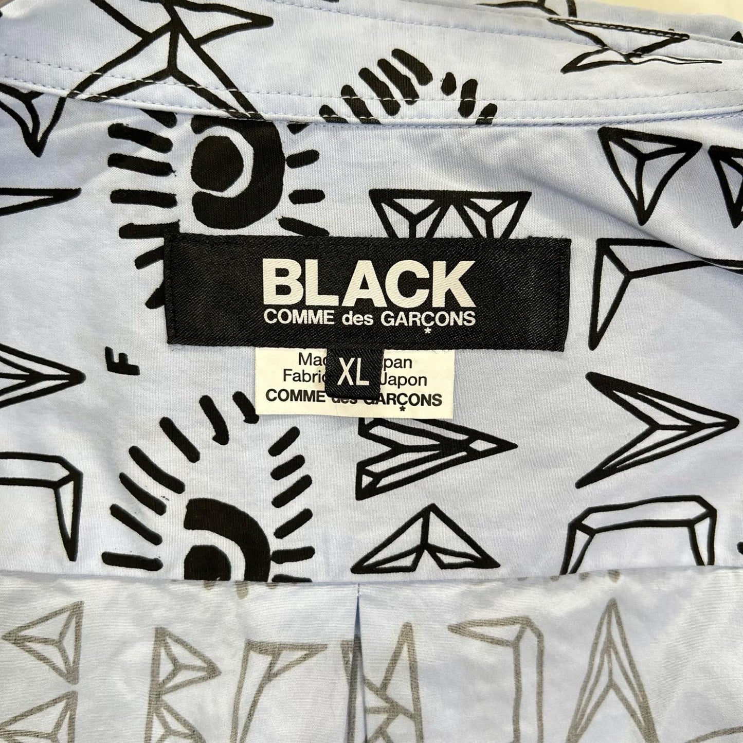 BLACKCOMMEdesGARCONS AW25 All-Over Print Shirt Size XL
