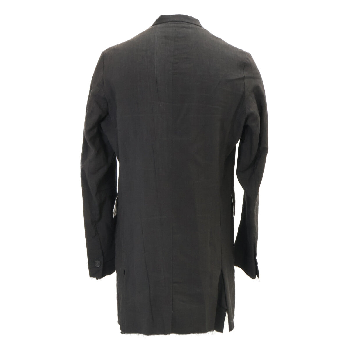 ELENA DAWSON Linen Mohair Cutoff Blazer Black
