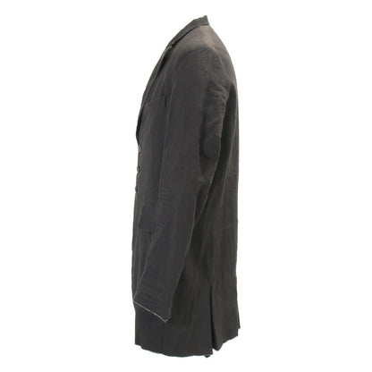ELENA DAWSON Linen Mohair Cutoff Blazer Black