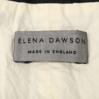 ELENA DAWSON Linen Mohair Cutoff Blazer Black