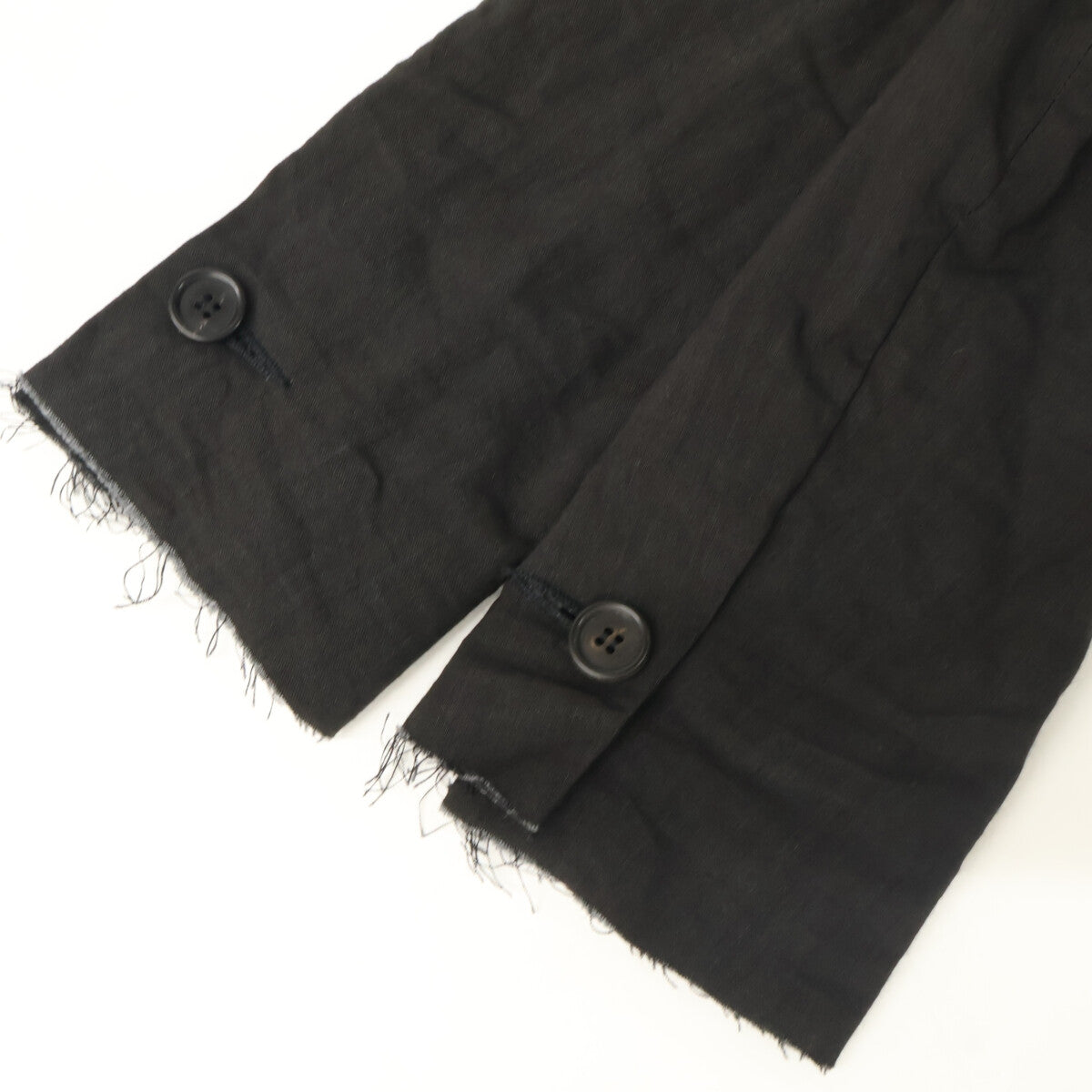 ELENA DAWSON Linen Mohair Cutoff Blazer Black