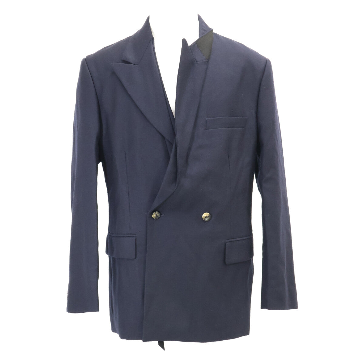 MARINA YEE 25FW Origami Double-breasted Blazer Navy Jacket Size M