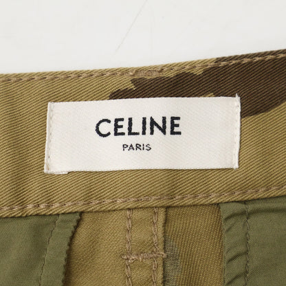 CELINE Camo Logo Adjuster Short Cargo Pants Brown Size 48