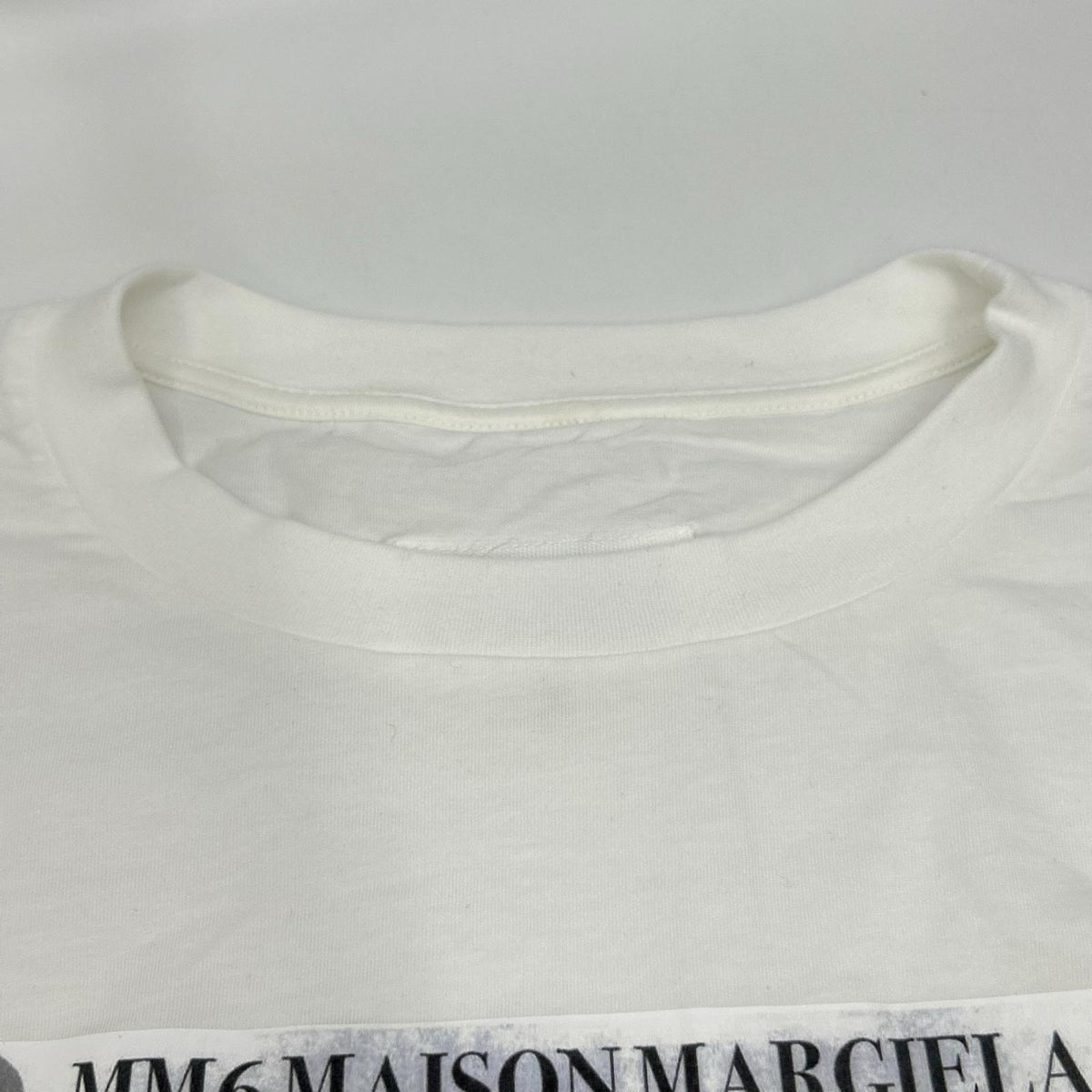 MM6 25SS Newspaper Print T-Shirt White Size S
