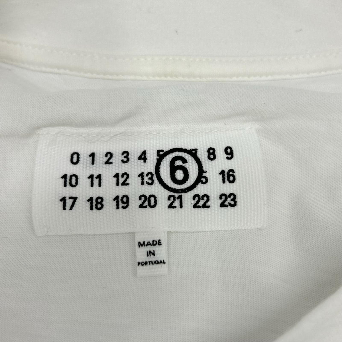 MM6 25SS Newspaper Print T-Shirt White Size S