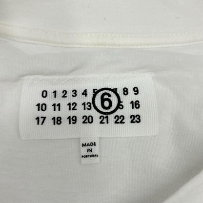 MM6 25SS Newspaper Print T-Shirt White Size S