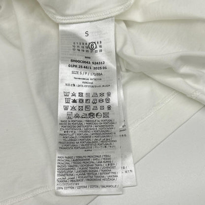 MM6 25SS Newspaper Print T-Shirt White Size S