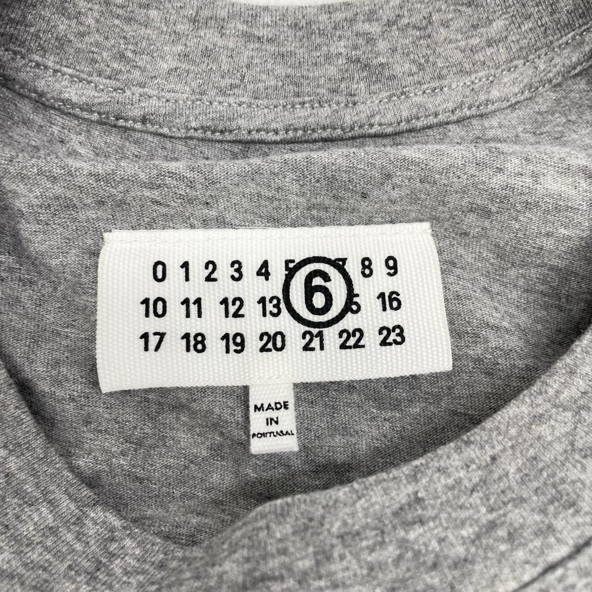 MM6 26SS Number Logo T-Shirt Gray Size XXS