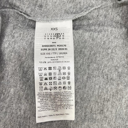 MM6 26SS Number Logo T-Shirt Gray Size XXS