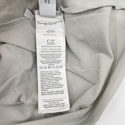 C.P.COMPANY Light Gray 30/1 Jersey Label T-Shirt Size XL
