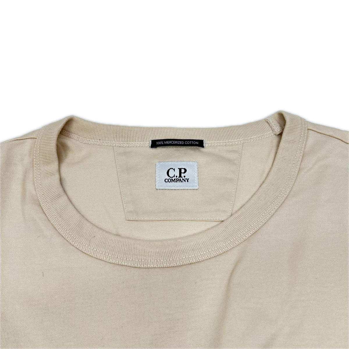 C.P.COMPANY Ivory Mercerized T-Shirt Size XL