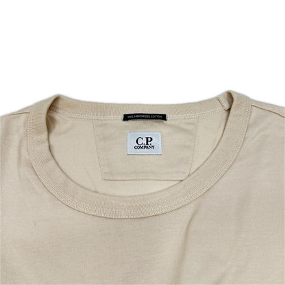 C.P.COMPANY Ivory Mercerized T-Shirt Size XL
