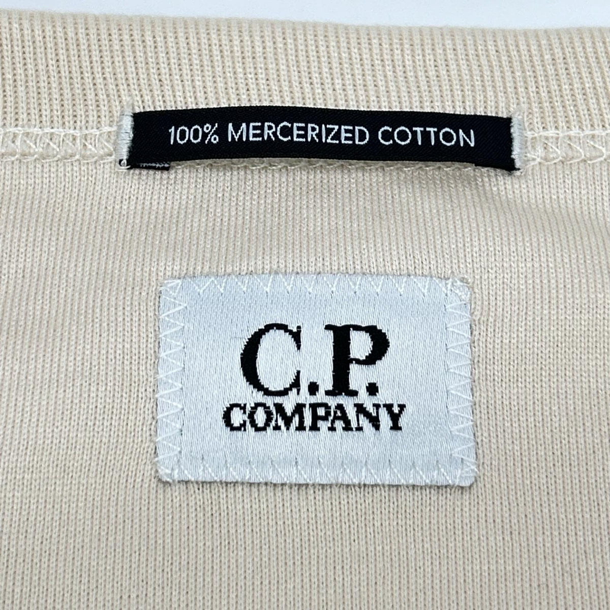 C.P.COMPANY Ivory Mercerized T-Shirt Size XL