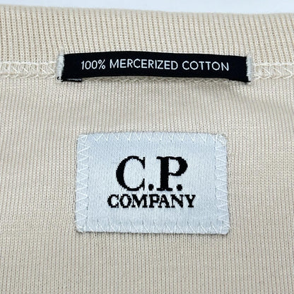 C.P.COMPANY Ivory Mercerized T-Shirt Size XL
