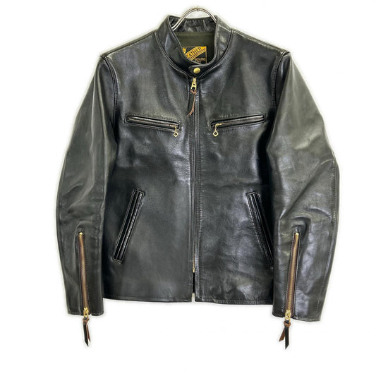 Y'2 LEATHER PR-64 Vintage Horsehide Jacket Black Size 36