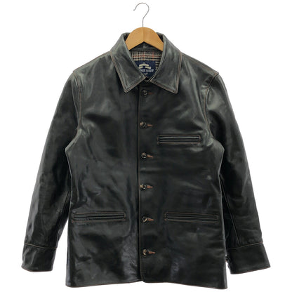 STARKE HAUT Black Horsehide Car Coat Size S