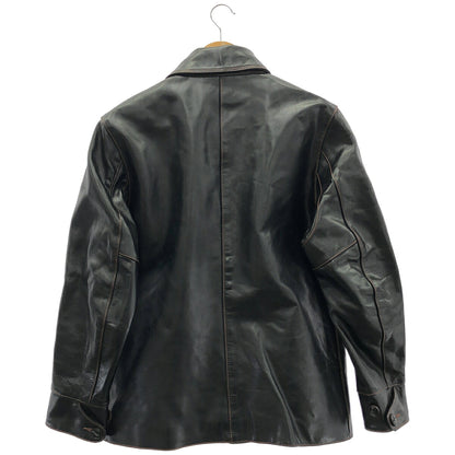 STARKE HAUT Black Horsehide Car Coat Size S