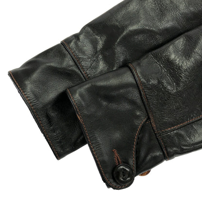STARKE HAUT Black Horsehide Car Coat Size S