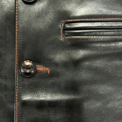 STARKE HAUT Black Horsehide Car Coat Size S