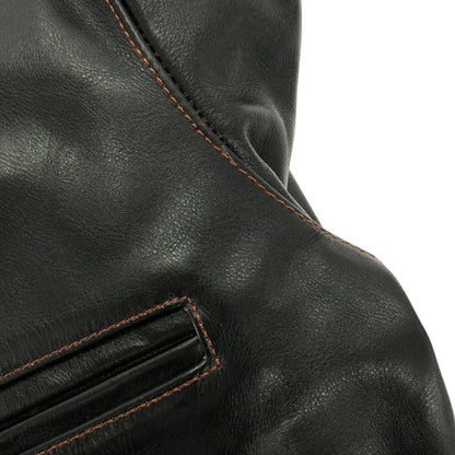 STARKE HAUT Black Horsehide Car Coat Size S