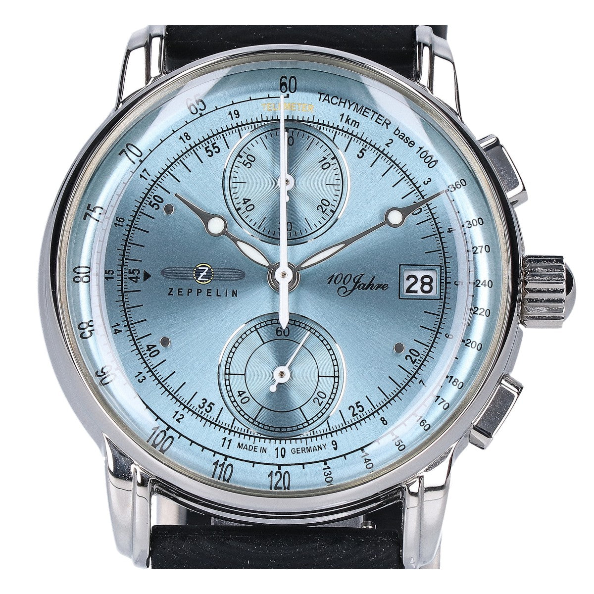 ZEPPELIN 100th Anniv. Chronograph Quartz Watch Silver/Black