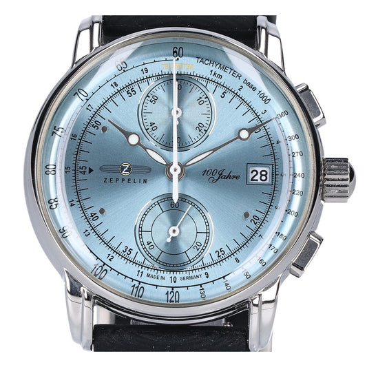 ZEPPELIN 100th Anniv. Chronograph Quartz Watch Silver/Black