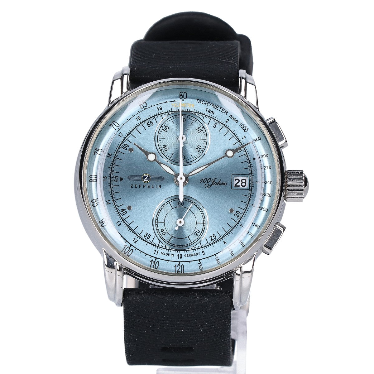 ZEPPELIN 100th Anniv. Chronograph Quartz Watch Silver/Black