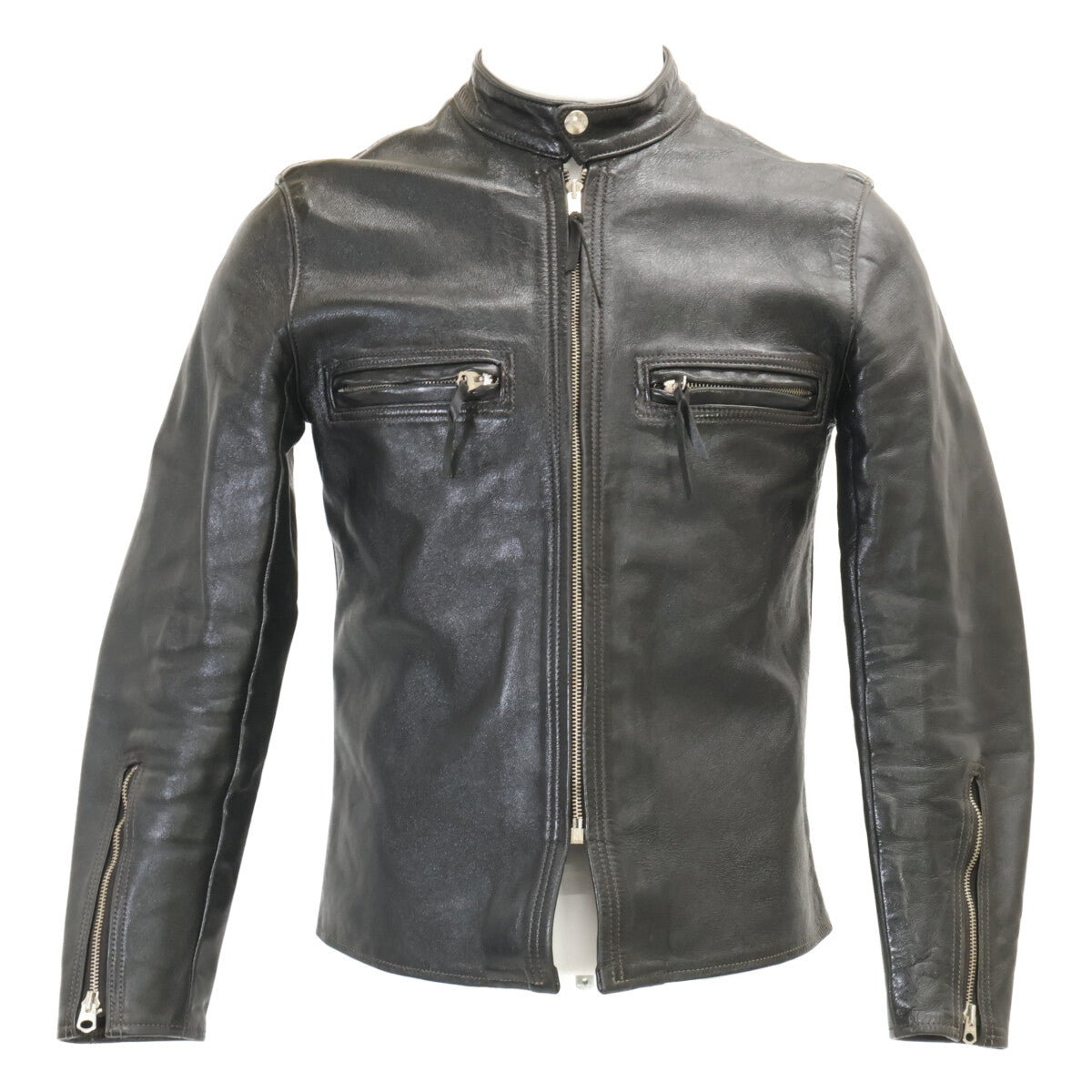 BUCO J-100 Horsehide Single Rider Jacket Black Size 36