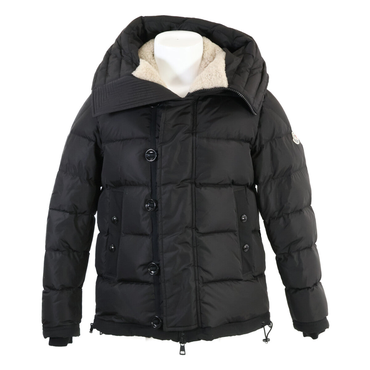 MONCLER PYRENEES Boa Collar Jacket Black Size 0