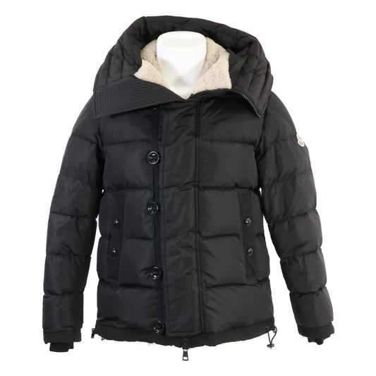 MONCLER PYRENEES Boa Collar Jacket Black Size 0