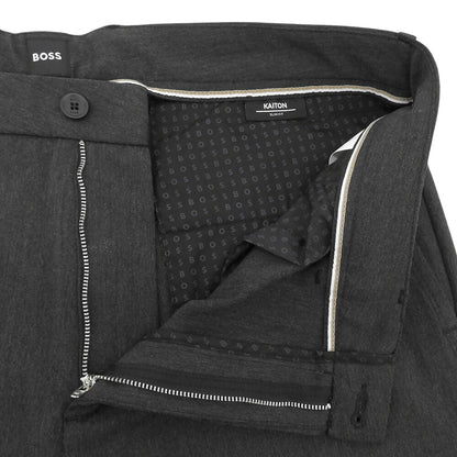 BOSS H-KAITON Charcoal Gray Slim Fit Trousers Size 40L(US)