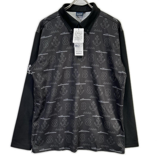 muta GLOBALE KoBE Monogram Long Sleeve Polo Shirt Size 8