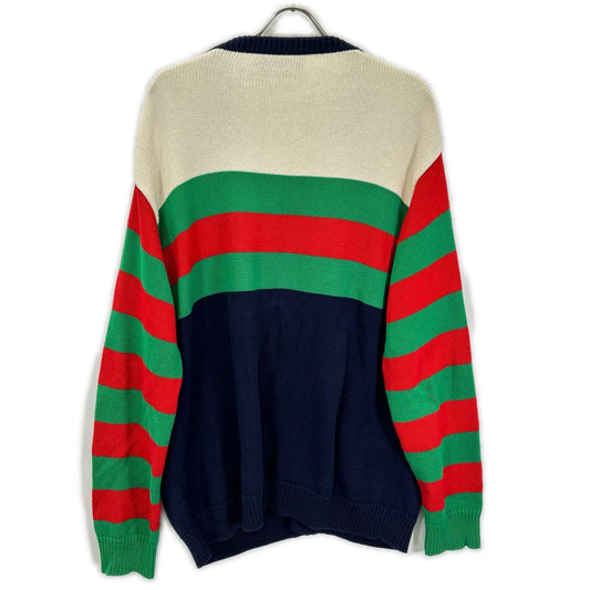 GUCCI Web Stripe Cotton Cardigan Multi Size L