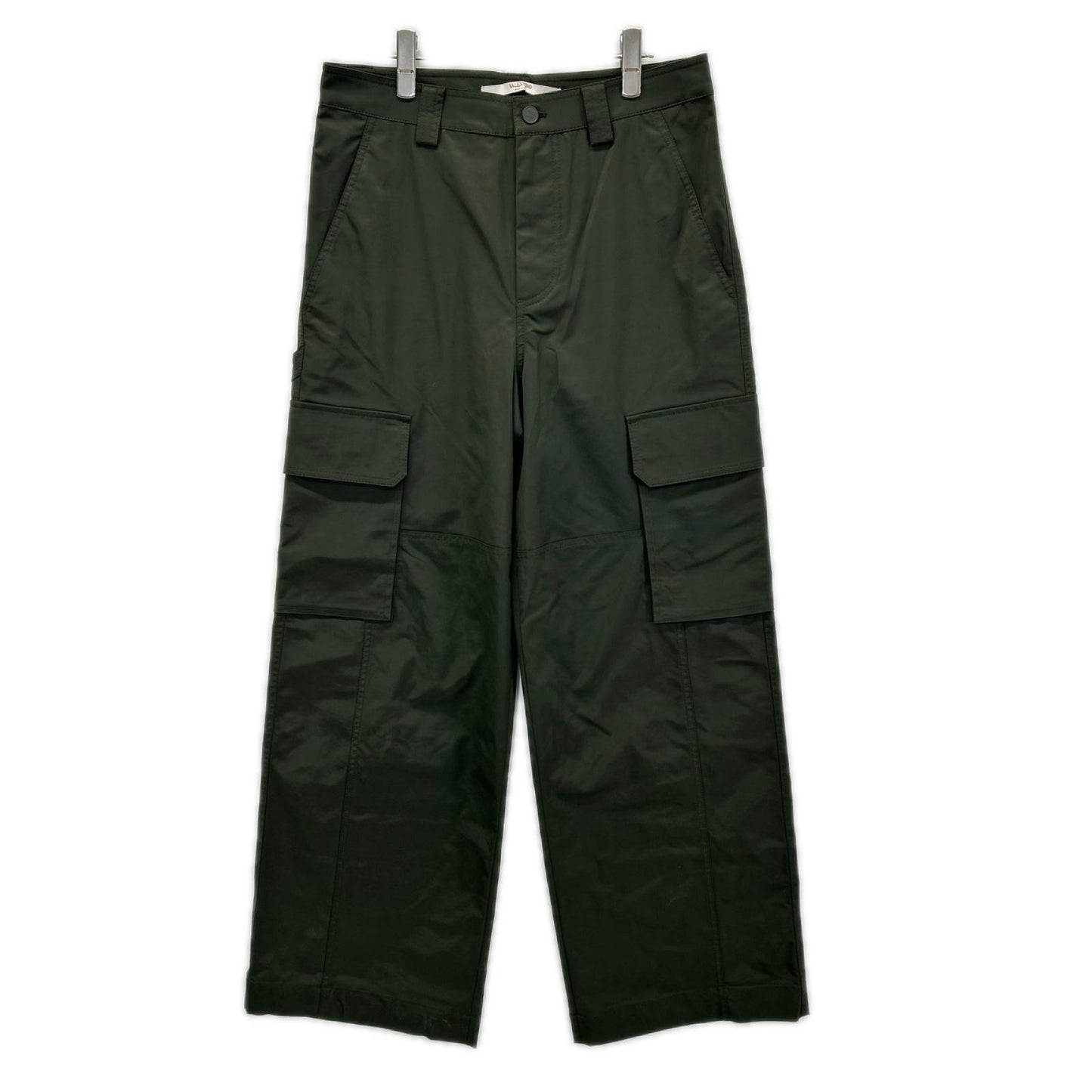 VALENTINO Olive Green Polyester Blend Cargo Pants Size 44