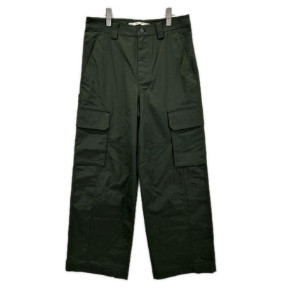 VALENTINO Olive Green Polyester Blend Cargo Pants Size 44