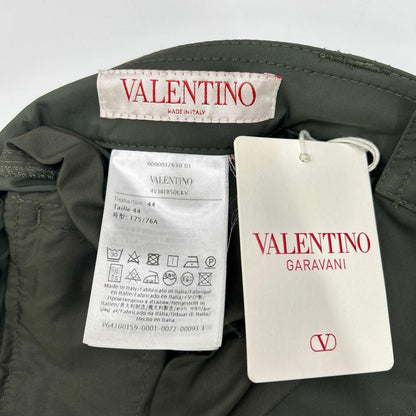 VALENTINO Olive Green Polyester Blend Cargo Pants Size 44