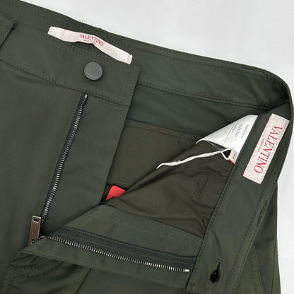 VALENTINO Olive Green Polyester Blend Cargo Pants Size 44