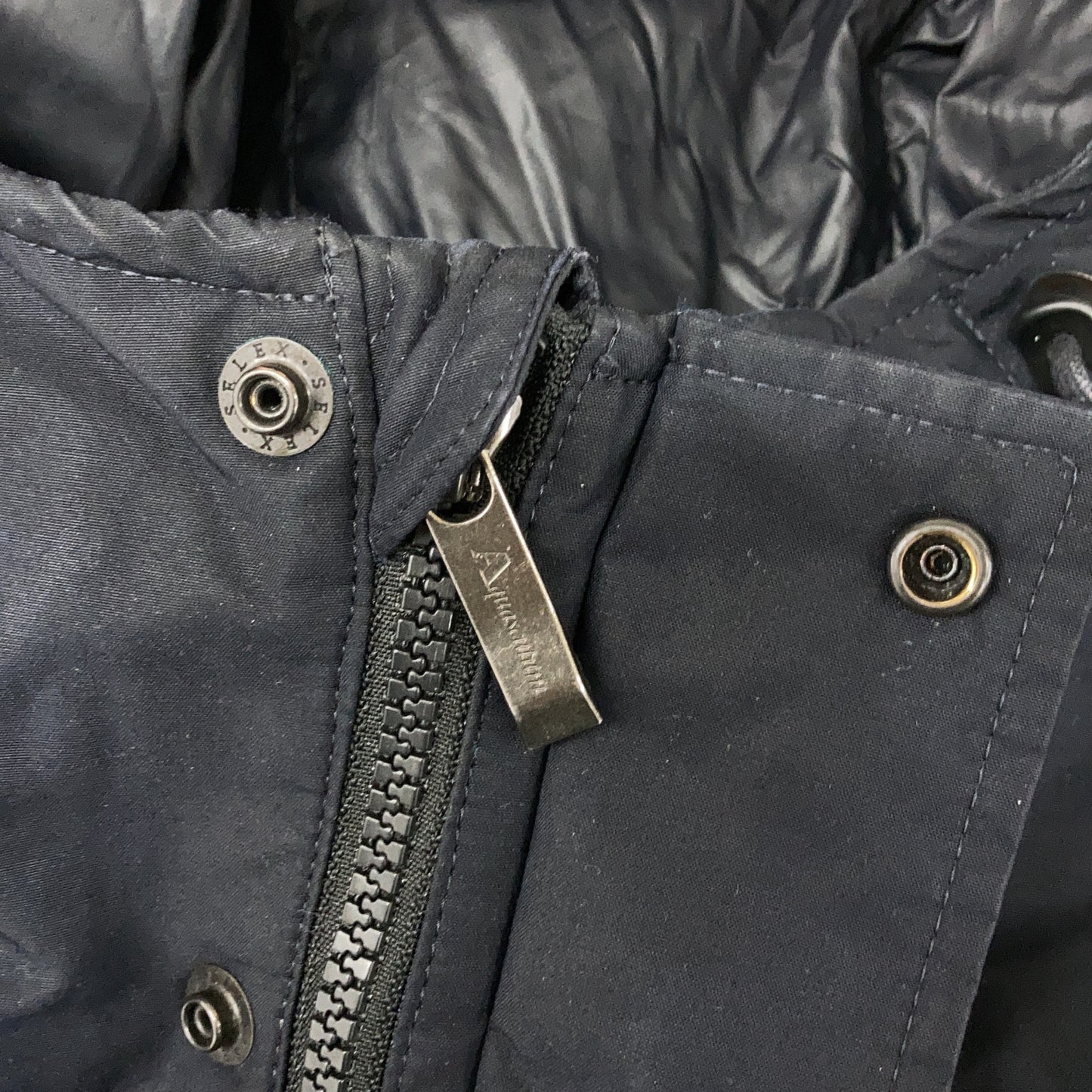 Aquascutum Navy 3-Way Down Wyncol Parka Coat Size 42