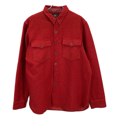 RRL Red Wool Cotton Shirt Jacket Size XL