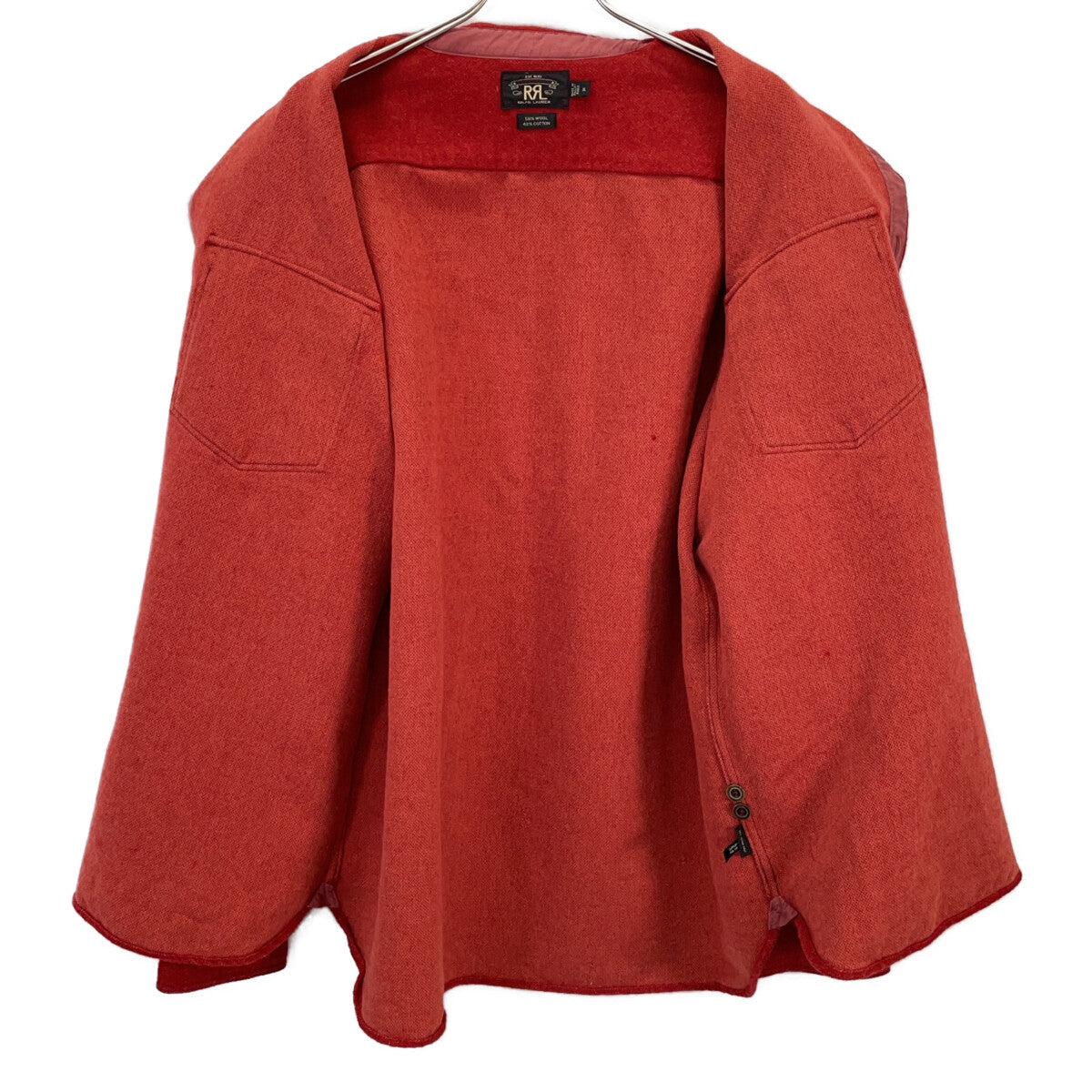 RRL Red Wool Cotton Shirt Jacket Size XL