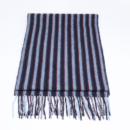 LOUIS VUITTON Blue Striped Lamb Wool ONE SIZE Muffler Size ONE SIZE