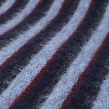 LOUIS VUITTON Blue Striped Lamb Wool ONE SIZE Muffler Size ONE SIZE