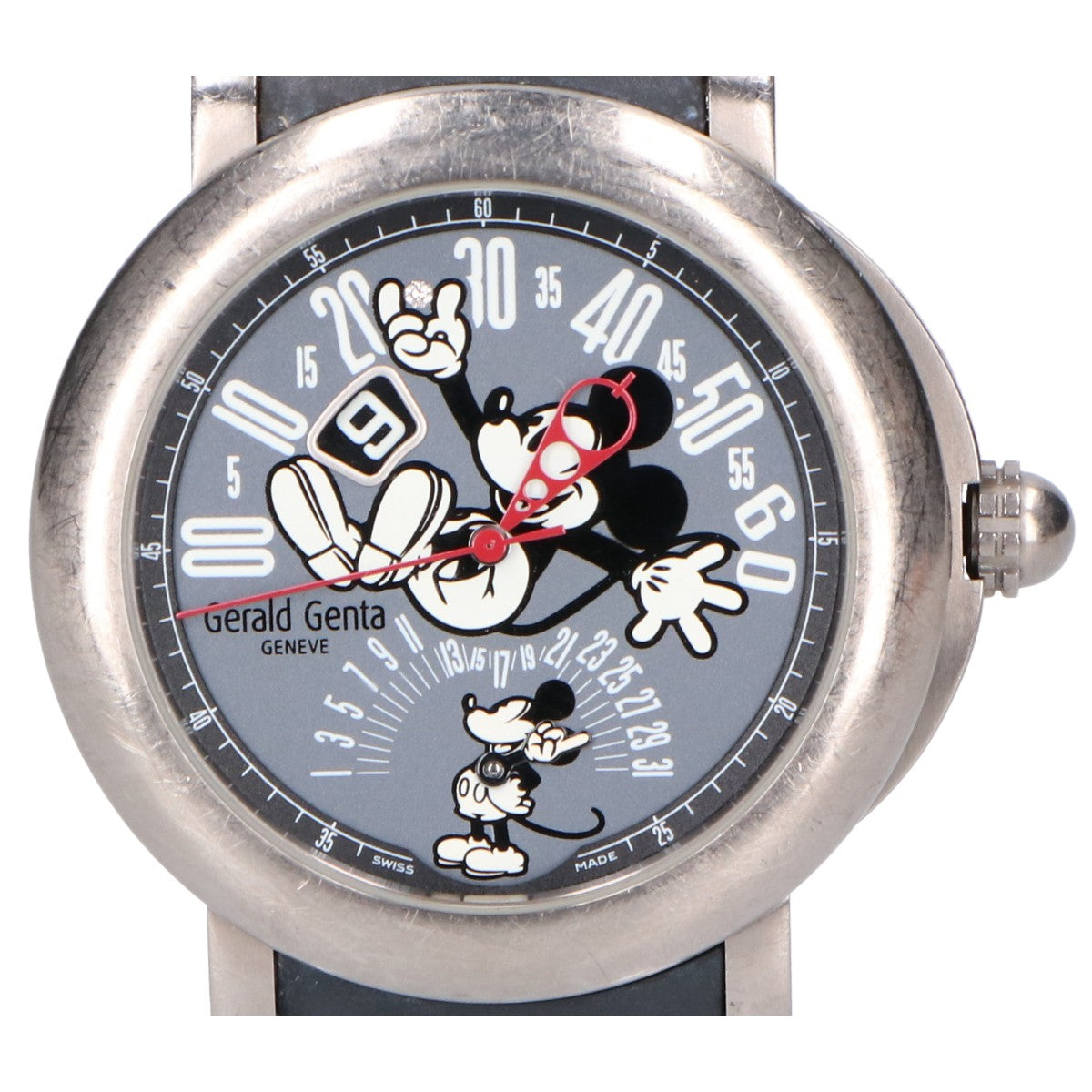 Gerald Genta Arena Bi-Retro Mickey Diamond Automatic Watch
